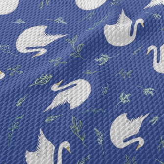 Elegant And Beautiful Swan Birdseye Piqué