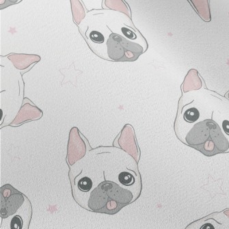 Big Eyes Cute Bulldog Chiffon
