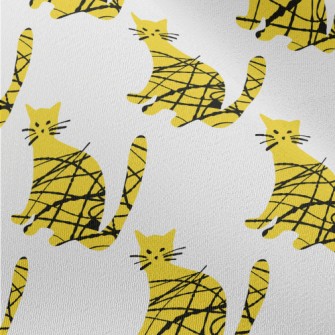 Line Art Cat Chiffon