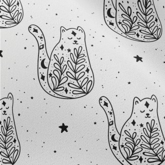Starry Sky Grass Design Cat Chiffon