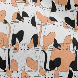 Black And Orange Country Cat Chiffon