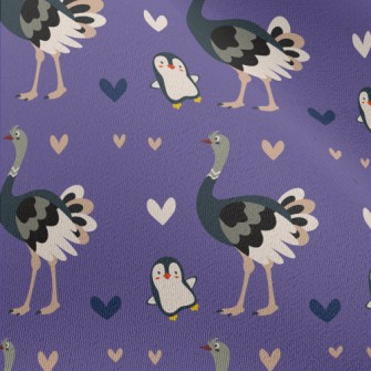 Clumsy Penguin And Ostrich Chiffon