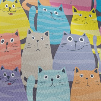 Colorful Happy Cat Chiffon