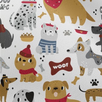 American Cute Dog Chiffon