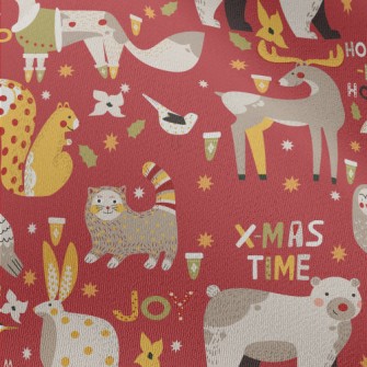 Christmas Animals Chiffon