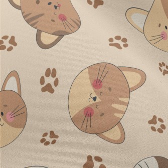 Round And Cute Cat Head Chiffon