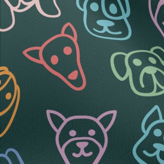 Color Line Dog Chiffon