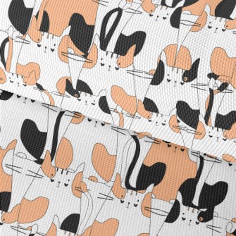 Black And Orange Country Cat Waterproof Oxford