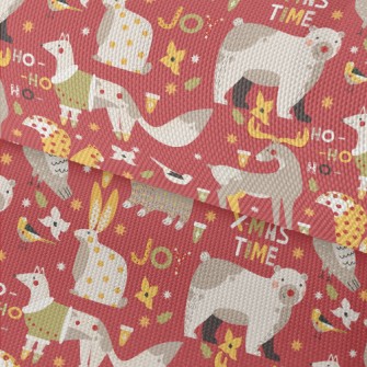 Christmas Animals Waterproof Oxford