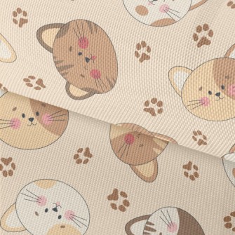 Round And Cute Cat Head Waterproof Oxford