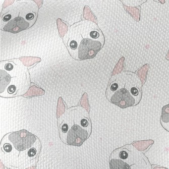 Big Eyes Cute Bulldog Waterproof Canvas