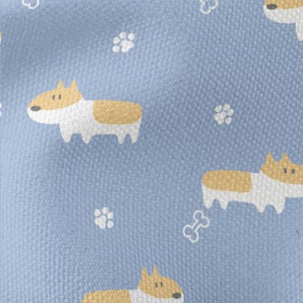 Cute Hand Drawn Corgi Waterproof Canvas