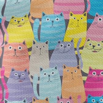 Colorful Happy Cat Waterproof Canvas