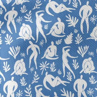 White Figures In Various Poses Waterproof Canvas