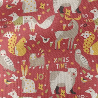 Christmas Animals Waterproof Canvas