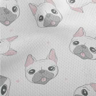 Big Eyes Cute Bulldog Athletic Mesh Flat Back