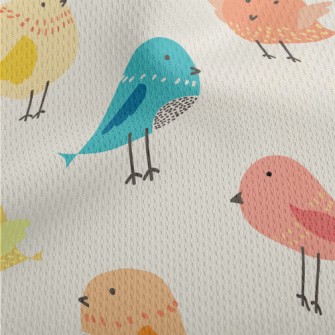 Colorful Birds Athletic Mesh Flat Back