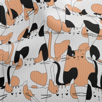 Black And Orange Country Cat Athletic Mesh Flat Back