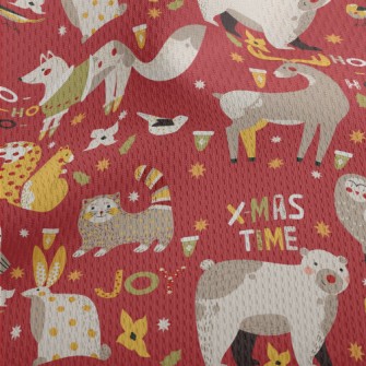 Christmas Animals Athletic Mesh Flat Back