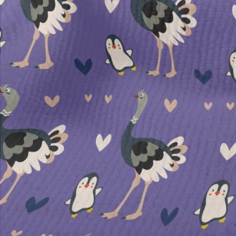 Clumsy Penguin And Ostrich Terry