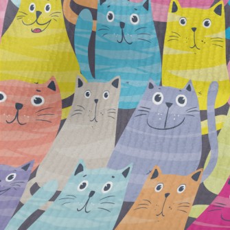 Colorful Happy Cat Terry