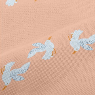 Doodle Blue Seagull Performance Linen