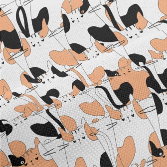 Black And Orange Country Cat Performance Linen