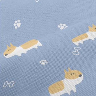 Cute Hand Drawn Corgi Performance Linen