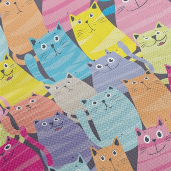 Colorful Happy Cat Performance Linen