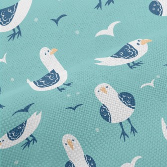 Cute Graffiti Seagull Performance Linen