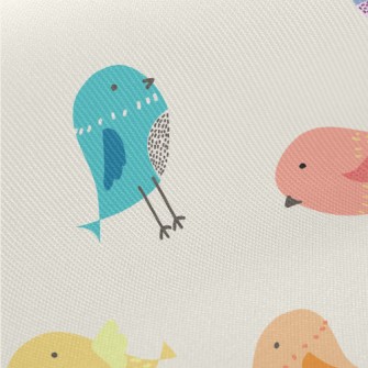 Colorful Birds Twill