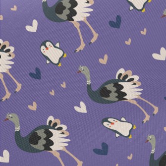 Clumsy Penguin And Ostrich Twill
