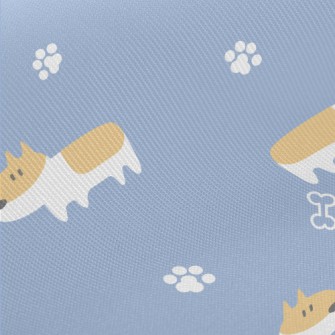 Cute Hand Drawn Corgi Twill