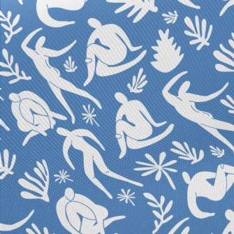 White Figures In Various Poses Twill