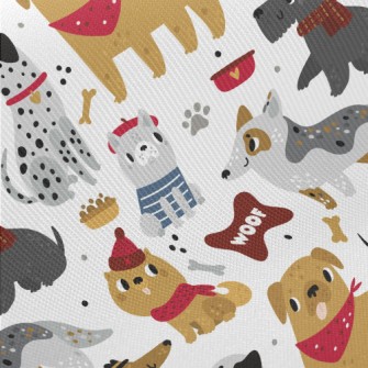 American Cute Dog Twill