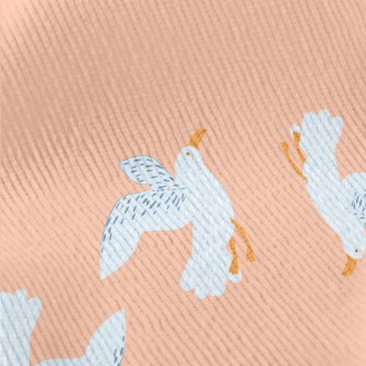 Doodle Blue Seagull Standard Corduroy