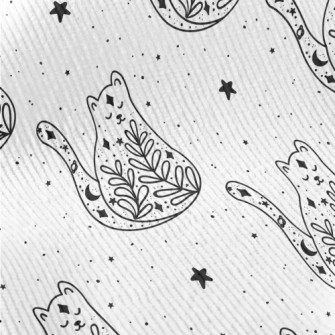 Starry Sky Grass Design Cat Standard Corduroy