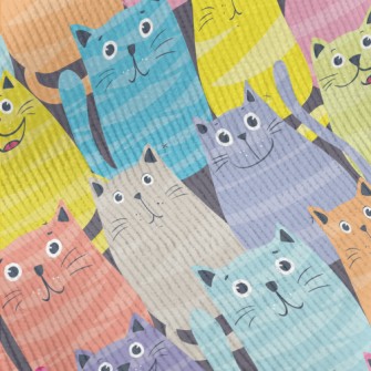 Colorful Happy Cat Standard Corduroy