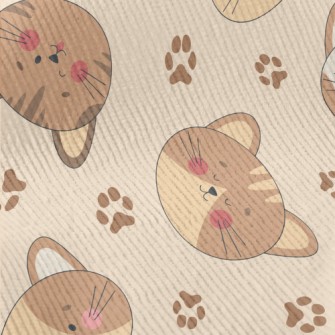 Round And Cute Cat Head Standard Corduroy