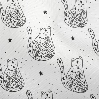Starry Sky Grass Design Cat Dobby