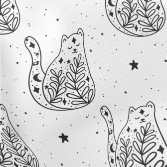 Starry Sky Grass Design Cat Stretch Ponte