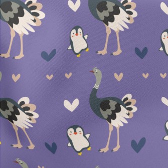 Clumsy Penguin And Ostrich Stretch Ponte