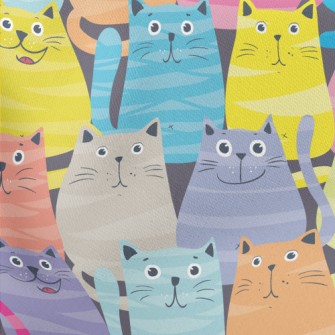 Colorful Happy Cat Stretch Ponte