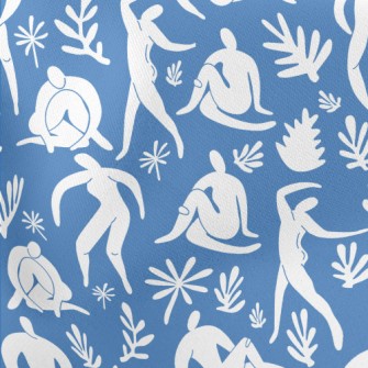 White Figures In Various Poses Stretch Ponte