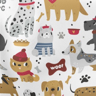 American Cute Dog Stretch Ponte