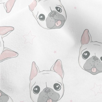 Big Eyes Cute Bulldog Micro Fleece