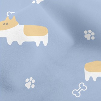 Cute Hand Drawn Corgi Micro Fleece