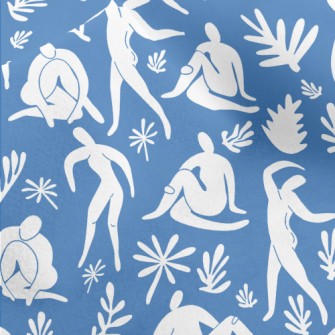 White Figures In Various Poses Micro Fleece