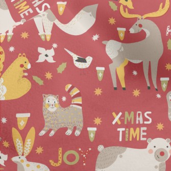 Christmas Animals Micro Fleece