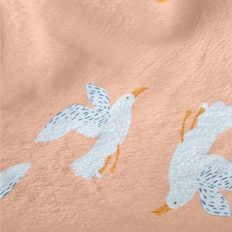 Doodle Blue Seagull Minky